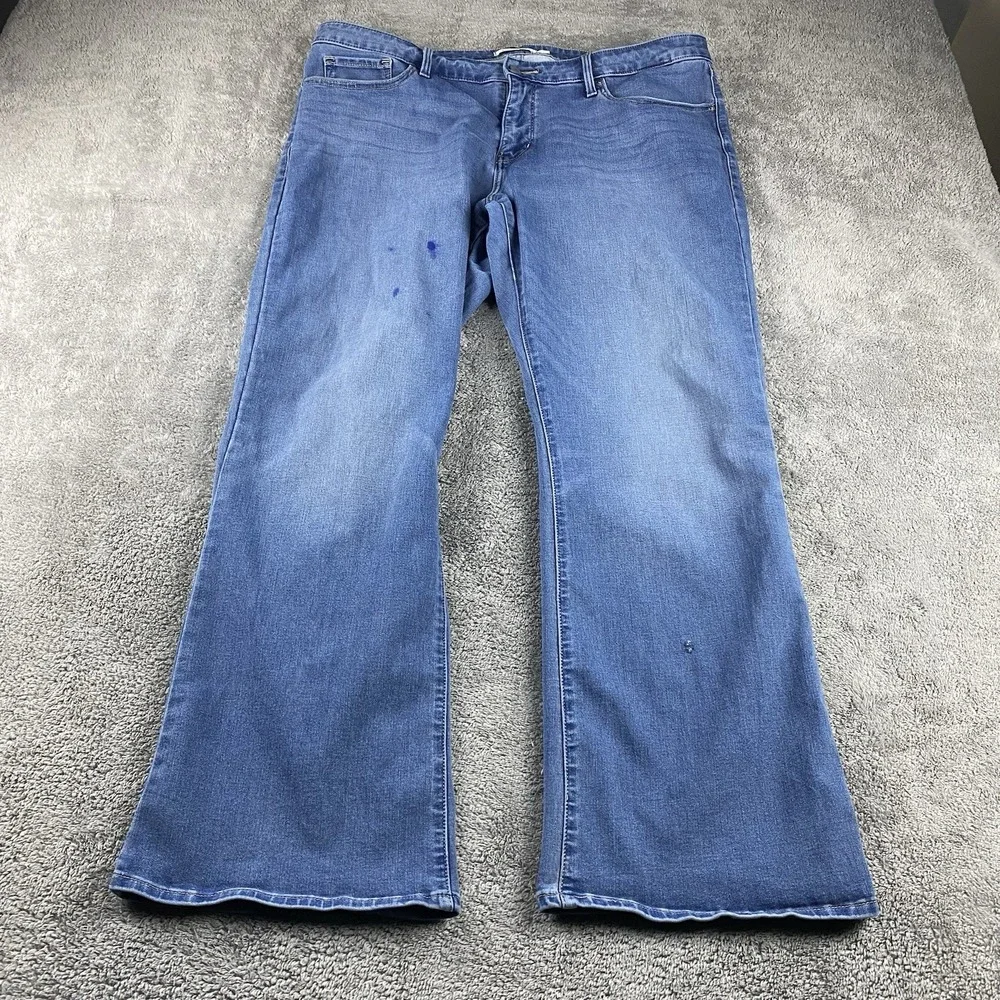Levis Premium 315 Shaping‎ Boot Jeans Womens 20W Blue Medium Wash Mid Rise